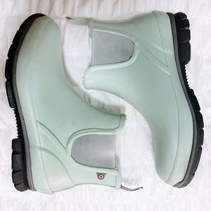 Mint blue waterproof bogs